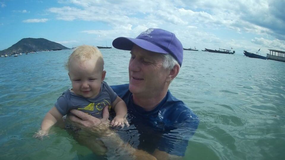Day trips from Hoi An or Da Nang-Cham Islands-Colin and Romy Swimming in Sea