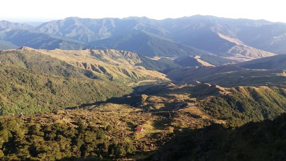 Mount Hikurangi-Vista with hut
