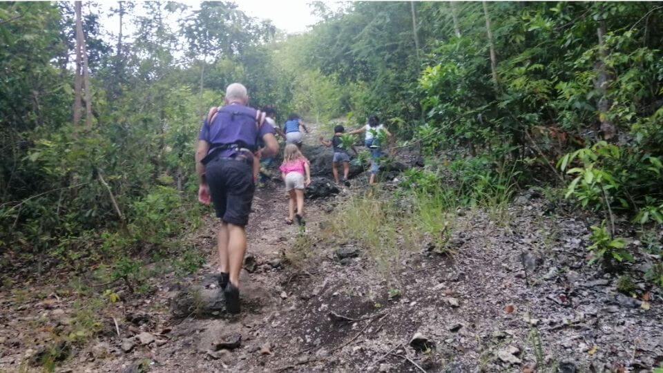 Things to do in Bohol with kids-walk up Banat-i hill