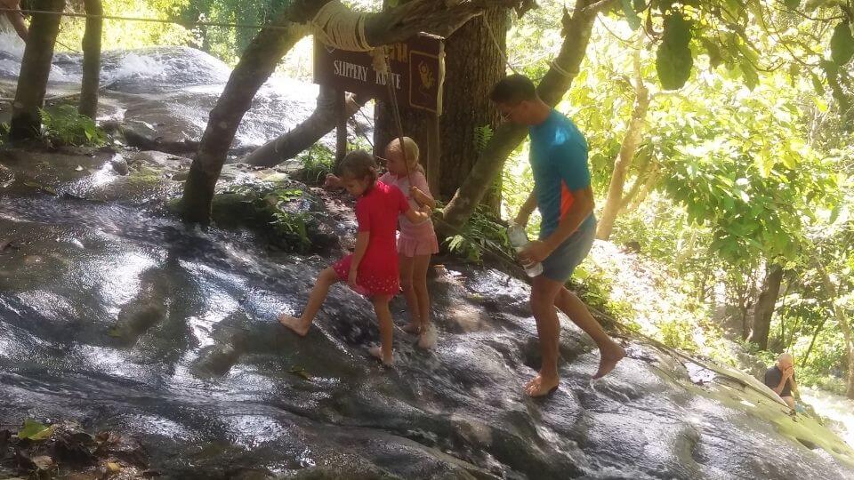 Things to do with kids in Chiang Mai -sticky waterfall-bua tong waterfall
