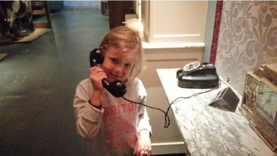 Things to do in Poitou Charentes-Le Cormenier Museum-Ayla on old telephone