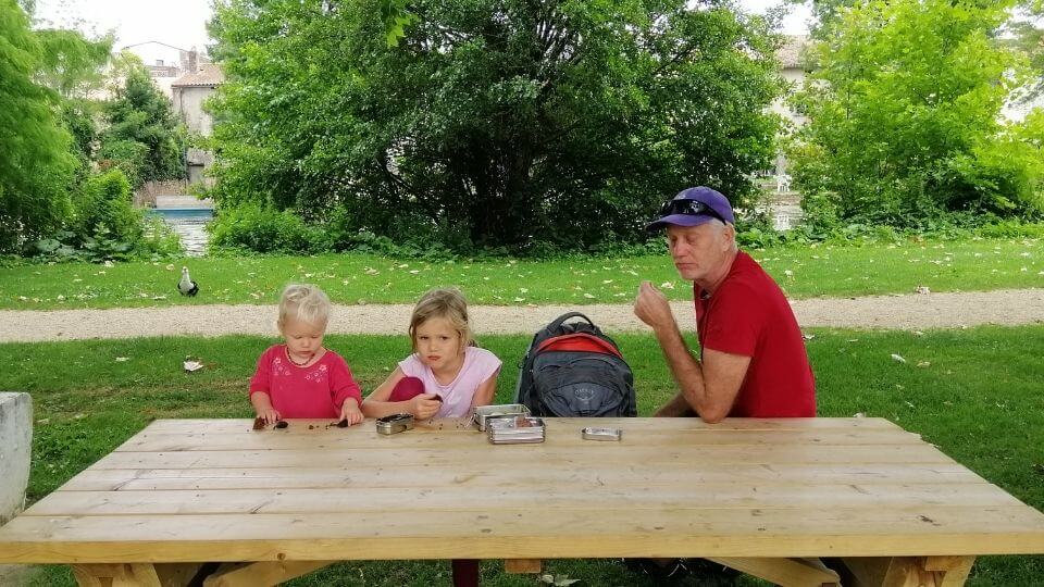 Things to do in Poitou Charentes-Vivonne Park picnic-Romy, Ayla, Colin