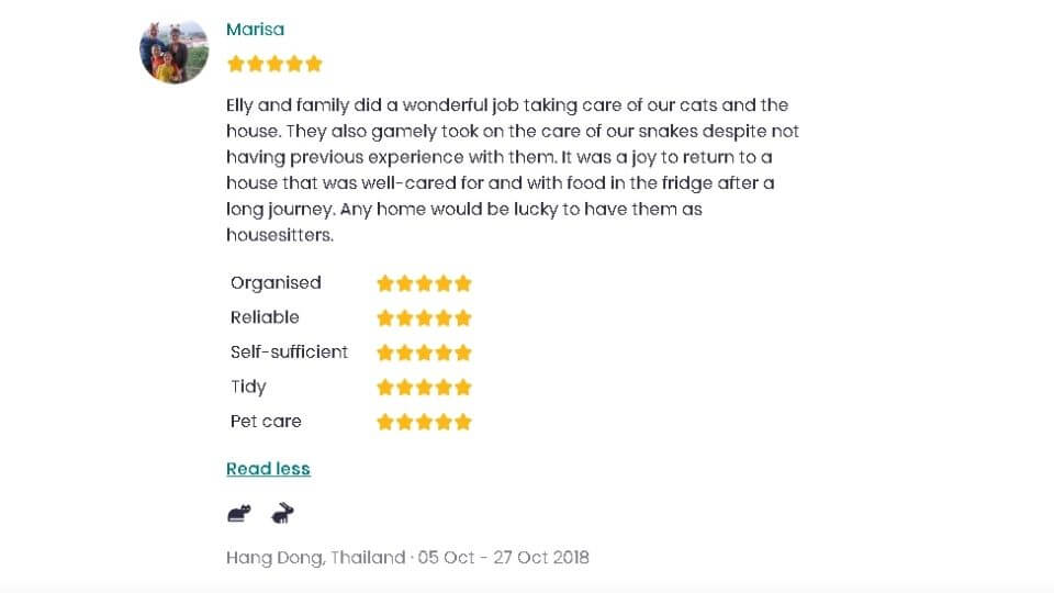 Trusted House Sitters Review-Marisa Review
