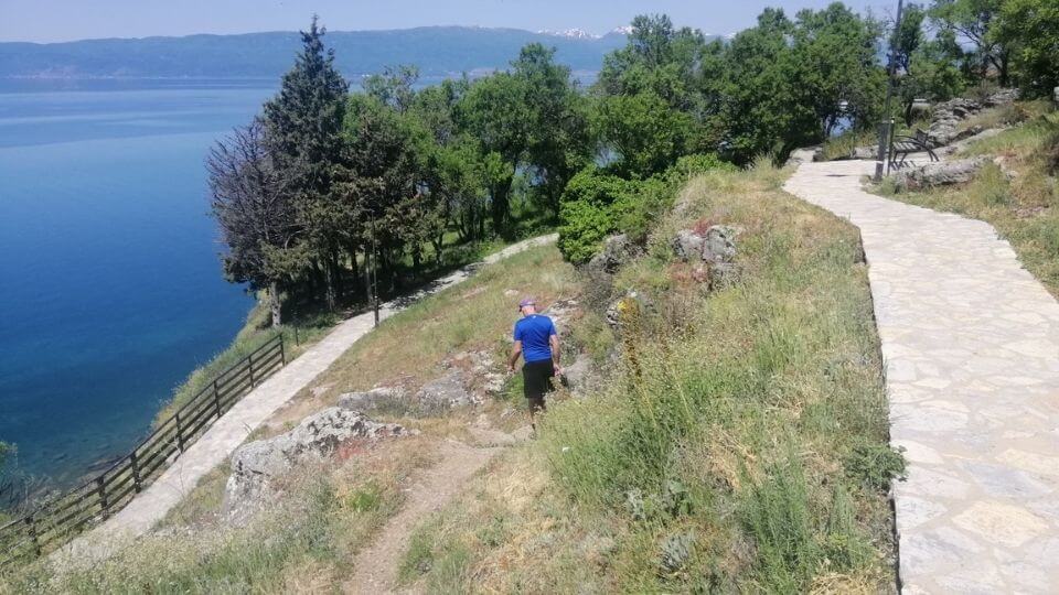 Lake Ohrid-Colin hiking down to Labino beach