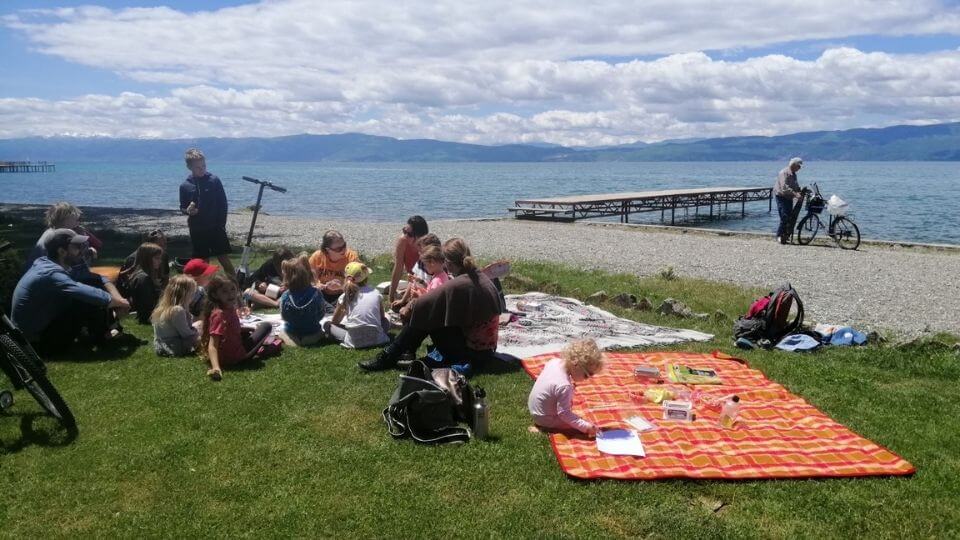 Things to do in Ohrid-enjoy the lakefront pebble beaches-workdschoolers pebble painting meetup at the beach