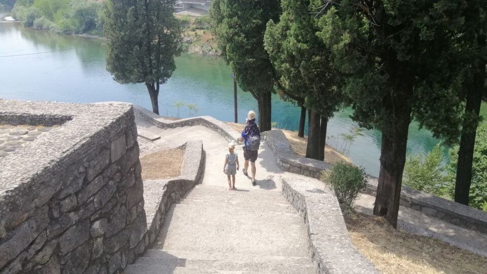 Things to do in Podgorica city-walking down to the Moraca river near old Ribnica bridge