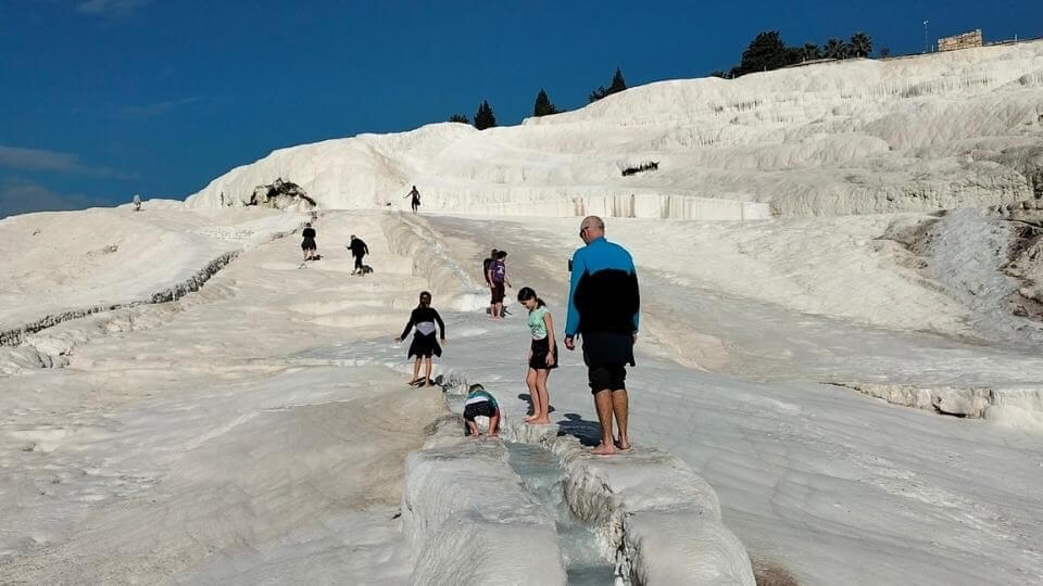 Things to do in Pamukkale-walk up travertines path