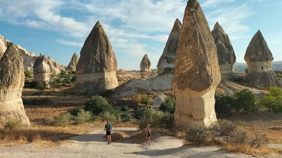 Things to do in Cappadocia-go hiking-exploring the interesting rock formations at Rose valley