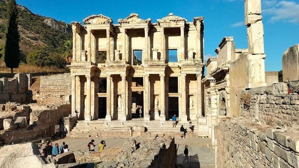 The library at Ephesus ancient ruins in Turkey