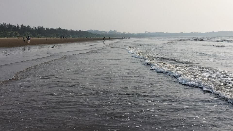 Miramar beach in Panjim is a nice beach to visit in North Goa, popular with locals.