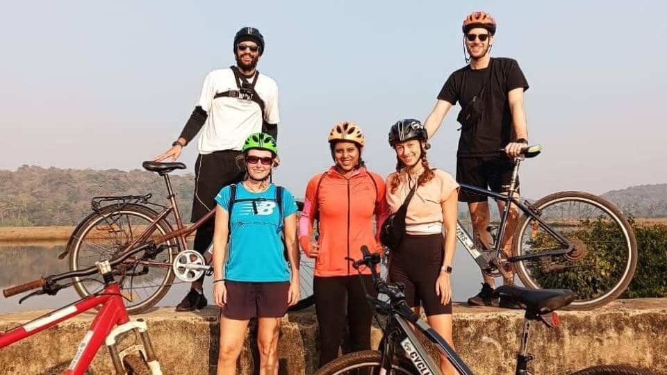 Take a cycling trip through North Goa's fields