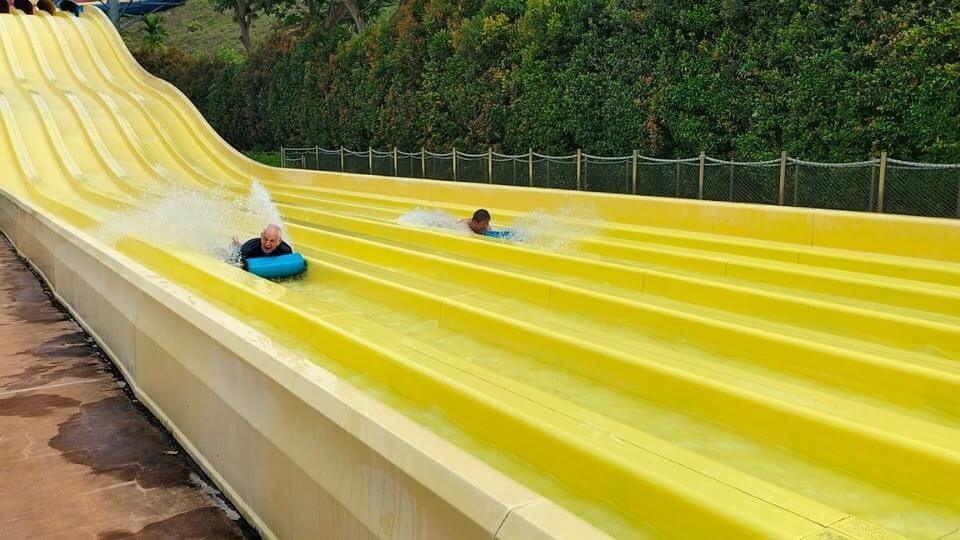 The Legoland Waterpark in JB Malaysia has rides for big kids, such as the fast yellow slide you ride on your stomach