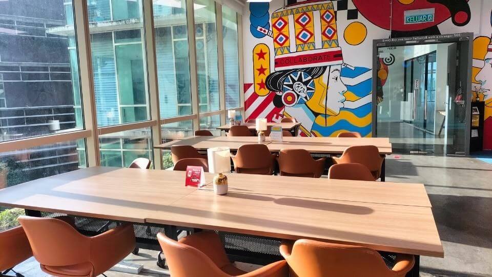 The co-working spaces in Malaysia are often corporate-style, but a great solution for digital nomads