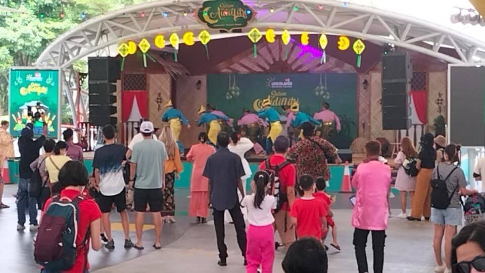 The main stage at the Legoland Malaysia Resort has an opening and closing ceremony each day