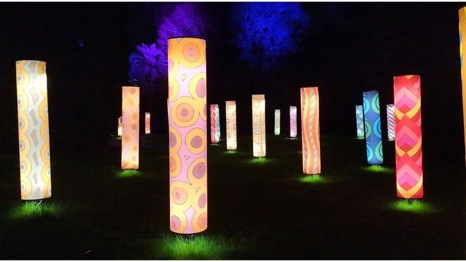 Lightscape is a multi-sensory winter experience at the Melbourne Botanical Gardens