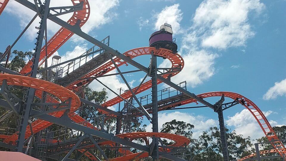 The Dingo Racer is a bendy, spinning coaster at Aussie World theme park in Palmview.