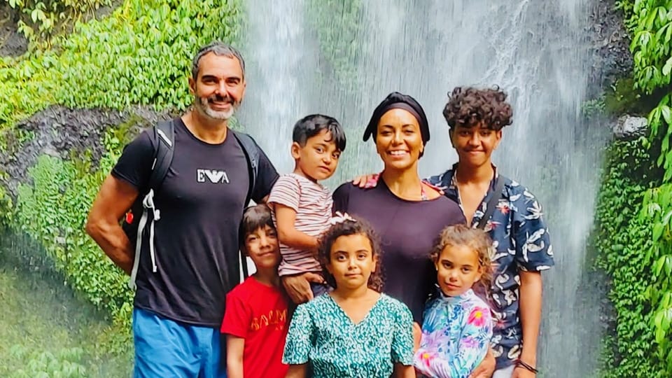 Arshads by waterfall