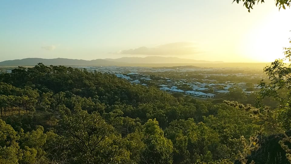 View from Mount Louisa walking track not long after sunrise.