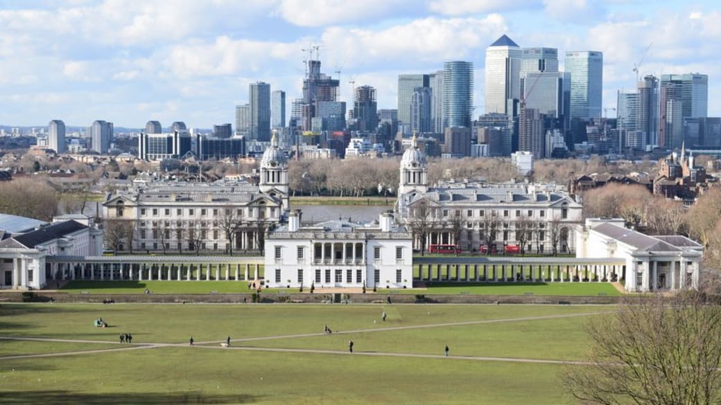 The Royal Observatory in Greenwich, famous for the Prime Meridian.